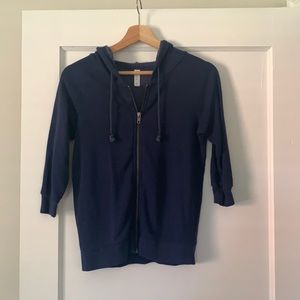 GAP Body navy 3/4 sleeve hoodie